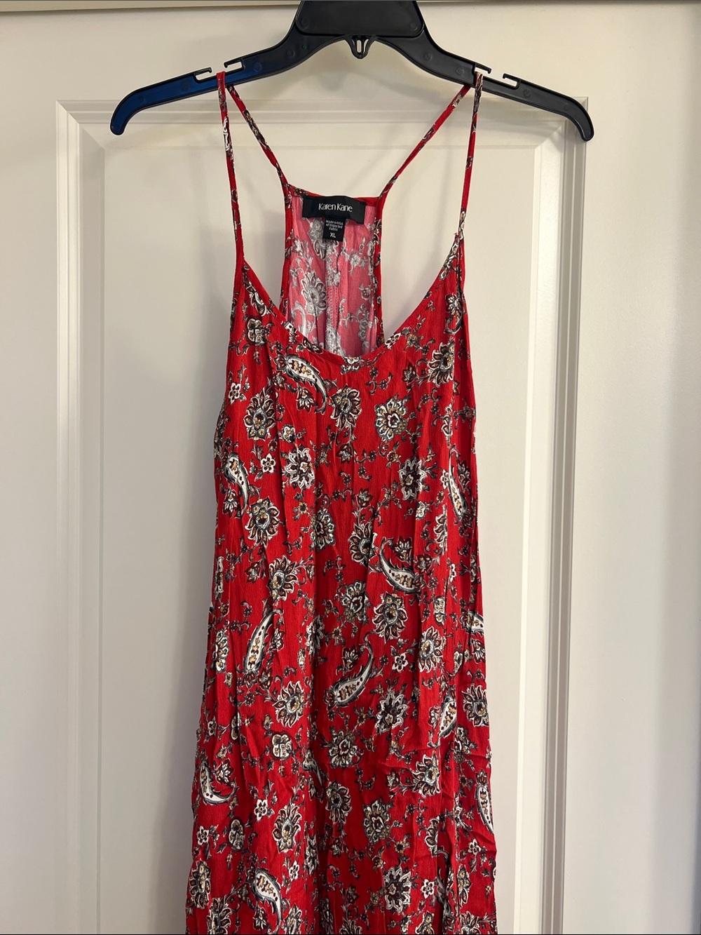 Karen Kane Red Paisley Spaghetti-Strap Camisole Top